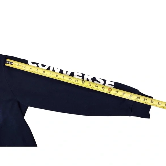 CONVERSE Hoodie Sweatshirt Boys XL - Blue & White Chuck Taylor Logo Girls Kids - Picture 4 of 9